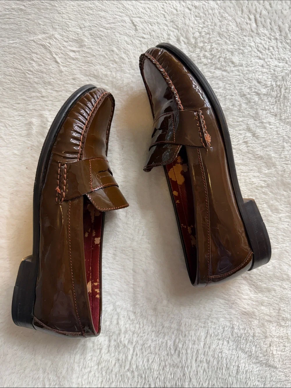 Cole Haan Alexa Penny Moc II Chestnut Patent Leather Loafers Women’s Size 8.5B